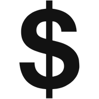 Dollar Sign - Black